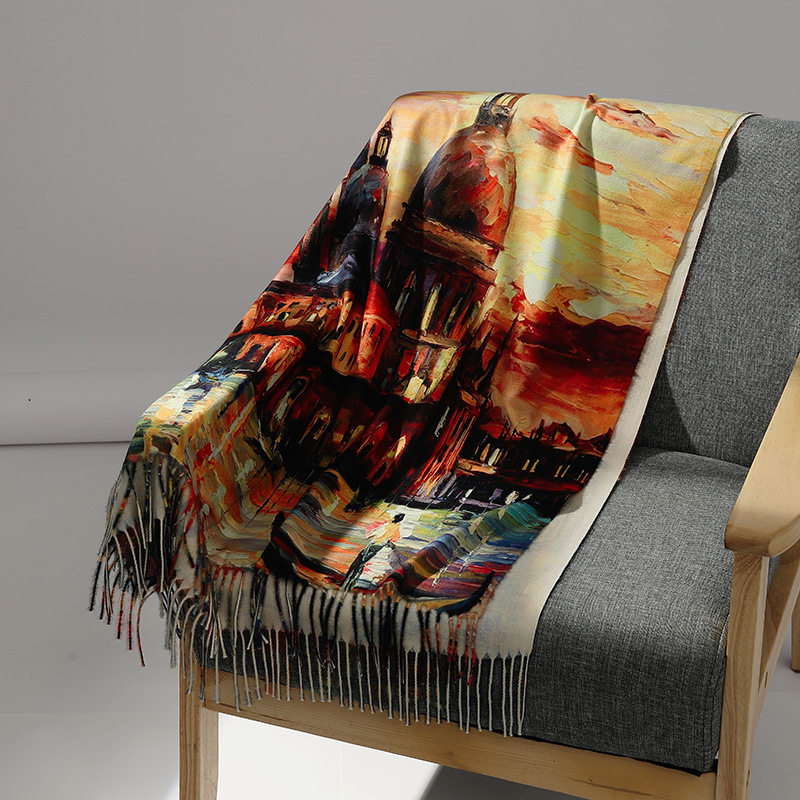 Luxus Marke Ölgemälde Kaschmir – Shawl Wrap Winter Bewertung und Preis